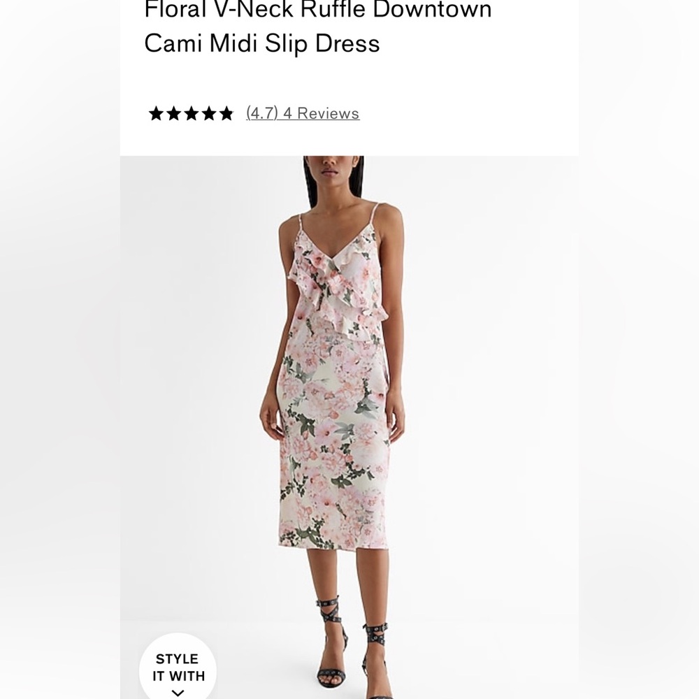Large midi floral dress from Express- new with tags